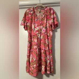 Matilda Jane Enchanted Garden Fresh Florals Ruffle Sleeve Tiered Dress